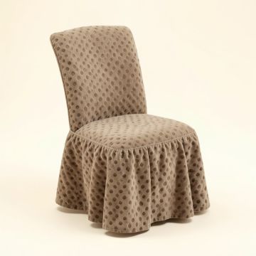 Universal Elastic Dining Chair Covers 3D Bubble Lattice Slipcover With Skirt ( (synthetic illustration; no displayed measurements)