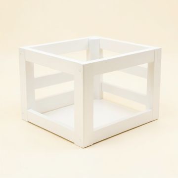 Fern Bridge Empty Furniture-Style Pet Crate - White (synthetic illustration; no displayed measurements)
