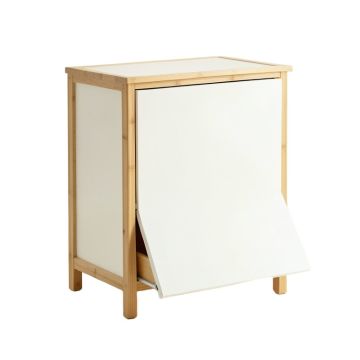 Glen Bluff Freestanding Pull-Out Hamper Cabinet - White