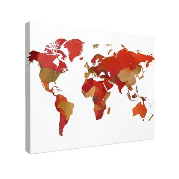 World Map Painting Print On Wrapped Canvas