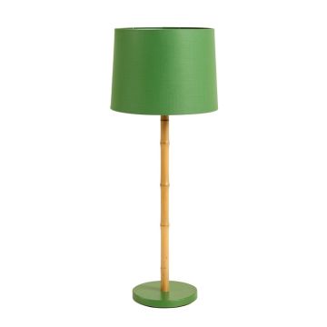 Meadow Bend Floor Lamp With A Plain Fabric Shade - Green