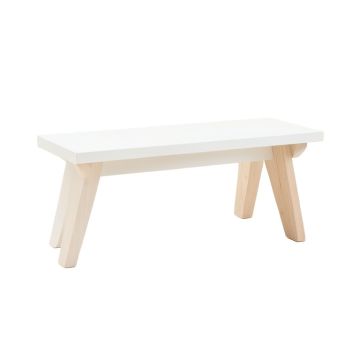Brook Bend Indoor Bench - White