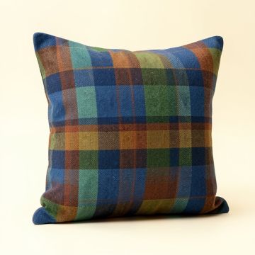 Bohemian Checkered Folk Square Pillow Cover (synthetic illustration; no displayed measurements)