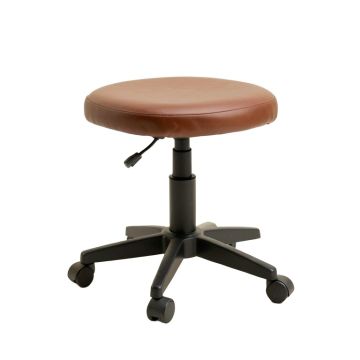 Rolling Pu Leather Height Adjustable Lab Stool