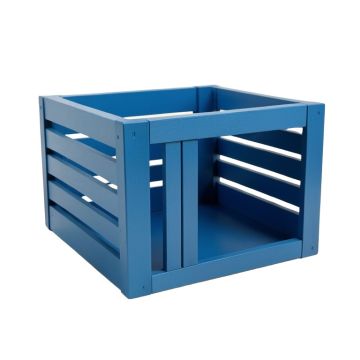 Maple Canyon Empty Furniture-Style Pet Crate - Blue