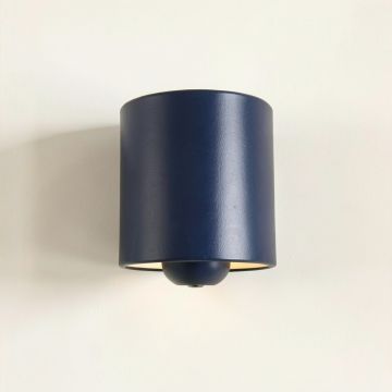 Heath Bluff Wall Sconce Mounted On A Plain Wall - Navy (synthetic illustration; no displayed measurements)