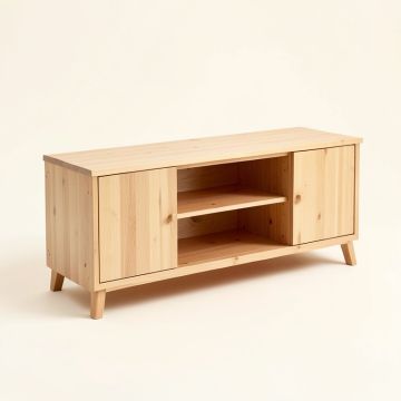 Eloise Solid Wood Entertainment Center (synthetic illustration; no displayed measurements)