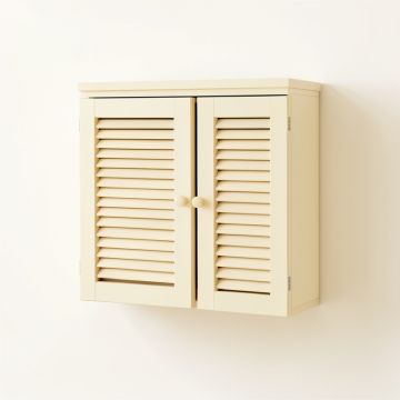 Oak Crest Wall-Mounted Entry Cabinet - Ivory (synthetic illustration; no displayed measurements)