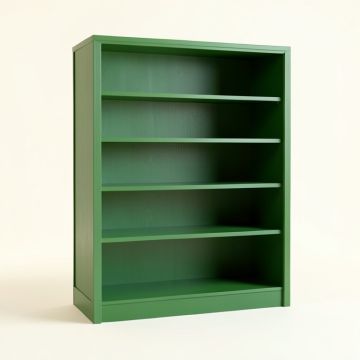 Aspen Field Freestanding Bookcase - Green (synthetic illustration; no displayed measurements)