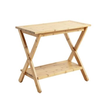 Oak Edge Side Table - Beige