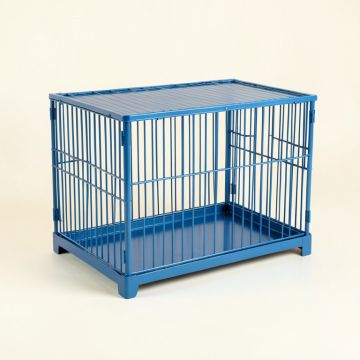 Pine Branch Empty Furniture-Style Pet Crate - Blue (synthetic illustration; no displayed measurements)
