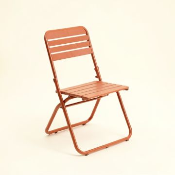 Ridge Brook Folding Outdoor Chair - Terracotta (synthetic illustration; no displayed measurements)