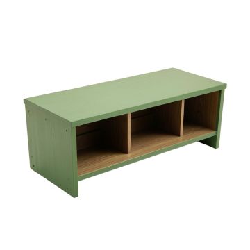 Maple Crest Shoe Storage Bench - Green