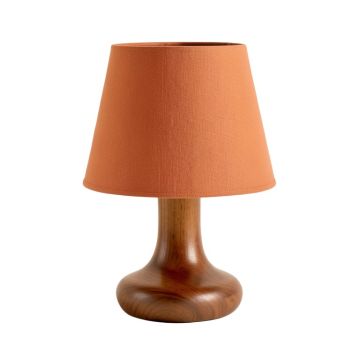 Wren Crossing Table Lamp With A Plain Fabric Shade - Terracotta