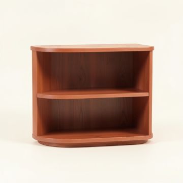 Aspen Bluff Low Bookcase - Terracotta (synthetic illustration; no displayed measurements)