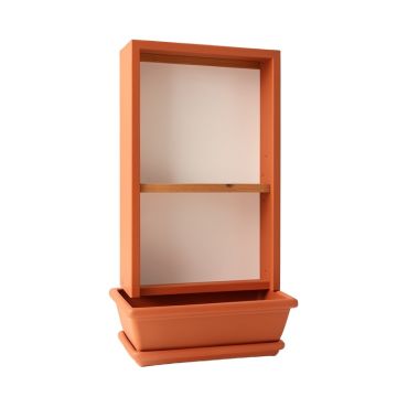 Sage Arc Empty Vertical Garden Frame - Terracotta