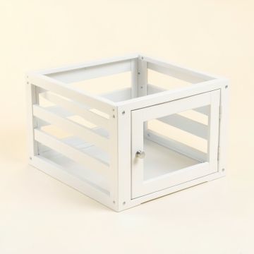 Cedar Crest Empty Furniture-Style Pet Crate - White (synthetic illustration; no displayed measurements)
