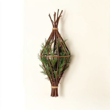 Decorative Twig And Wire Cone Pocket Wall Décor (synthetic illustration; no displayed measurements)
