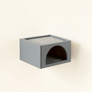 Glen Edge Wall-Mounted Cat Perch - Gray (synthetic illustration; no displayed measurements)