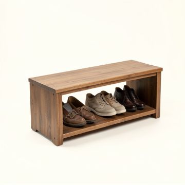 Entryway Bench , Industrial Shoe Bench (synthetic illustration; no displayed measurements)