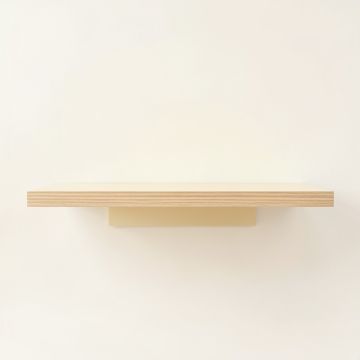 Slate Bend Wall-Mounted Shelf - Cream (synthetic illustration; no displayed measurements)