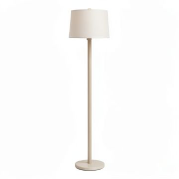Sage Dale Floor Lamp With A Plain Fabric Shade - Beige (synthetic illustration; no displayed measurements)