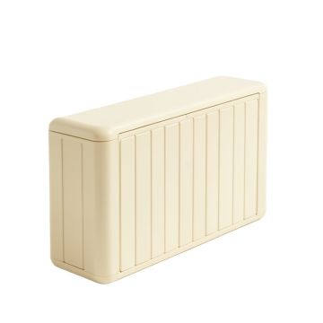 Cedar Bridge Narrow Outdoor Storage Bench - Cream