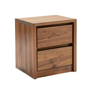 Colbey 2 - Drawer Solid Wood Nightstand In Walnut