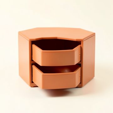 Hill Crest Small-Parts Storage Drawer Cabinet - Terracotta (synthetic illustration; no displayed measurements)