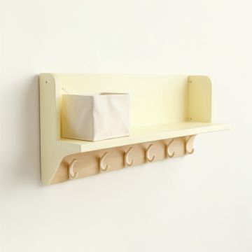 Brook Bridge Wall-Mounted Entryway Organizer Shelf - Ivory (synthetic illustration; no displayed measurements)