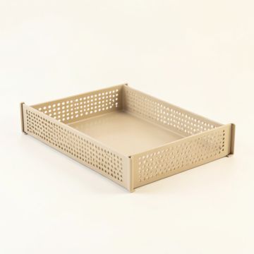 Ridge Bridge Empty Under-Desk Cable Tray - Beige (synthetic illustration; no displayed measurements)