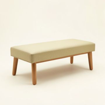 Haddix Upholstered Wood Bench (synthetic illustration; no displayed measurements)