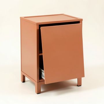Harbor Crossing Freestanding Pull-Out Hamper Cabinet - Terracotta (synthetic illustration; no displayed measurements)