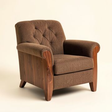 Hoboken 38 '' Wide Tufted Polyester Armchair (synthetic illustration; no displayed measurements)