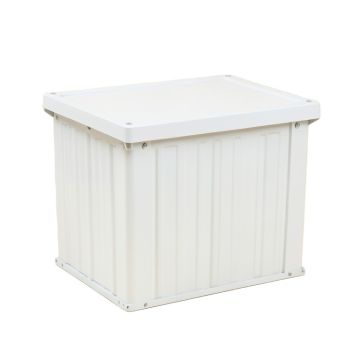 Stone Branch Closed Outdoor Storage Box - White