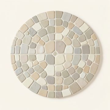 Vulcan Ceramic Penny Round Mosaic Wall & Floor Tile (synthetic illustration; no displayed measurements)