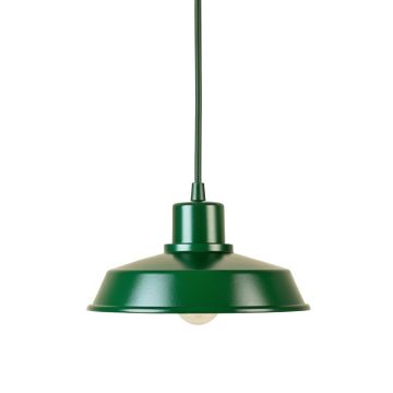 Slate Dale Pendant Light Suspended From One Plain Cable - Green