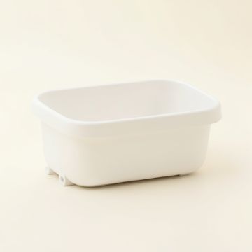 Clay Bluff Empty Railing Planter With Integral Brackets - White (synthetic illustration; no displayed measurements)