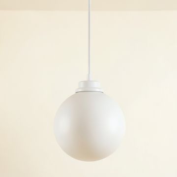 Holly Crossing Pendant Light Suspended From One Plain Cable - White (synthetic illustration; no displayed measurements)