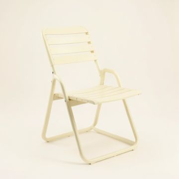 Summit Branch Folding Outdoor Chair - Cream (synthetic illustration; no displayed measurements)
