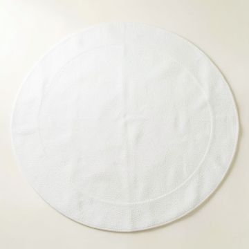 Slate Bridge Round Area Rug - White (synthetic illustration; no displayed measurements)