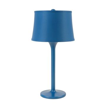 Clay Crest Floor Lamp With A Plain Fabric Shade - Blue (synthetic illustration; no displayed measurements)