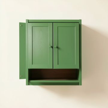 Dune Branch Wall-Mounted Laundry Cabinet - Green (synthetic illustration; no displayed measurements)
