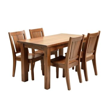 Seery Butterfly Leaf Rubberwood Solid Wood Dining Set