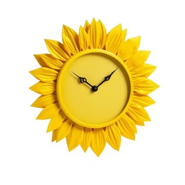 Oversized Bowerston Metal Sunflower 31 '' Wall Clock