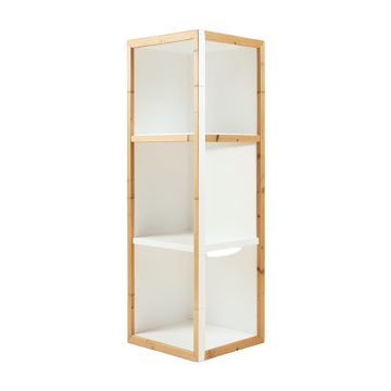 Dawn Branch Narrow Cubby Tower - White