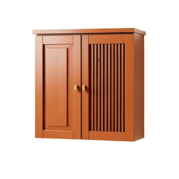Slate Arc Wall-Mounted Entry Cabinet - Terracotta