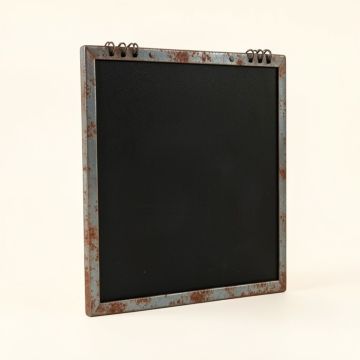 Distressed Metal Perpetual Wall Calendar Board (synthetic illustration; no displayed measurements)