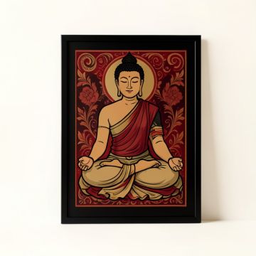 Buddha Meditationn Zen Framed Graphic Art (synthetic illustration; no displayed measurements)