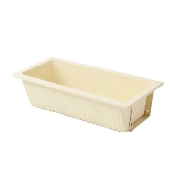 Flint Brook Empty Railing Planter With Integral Brackets - Cream
